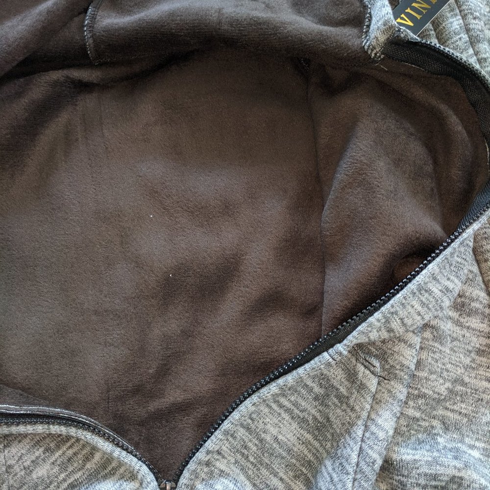 Fur Lined Jogger Sweatpants Gray L/XL Jvini - Picture 2 of 8